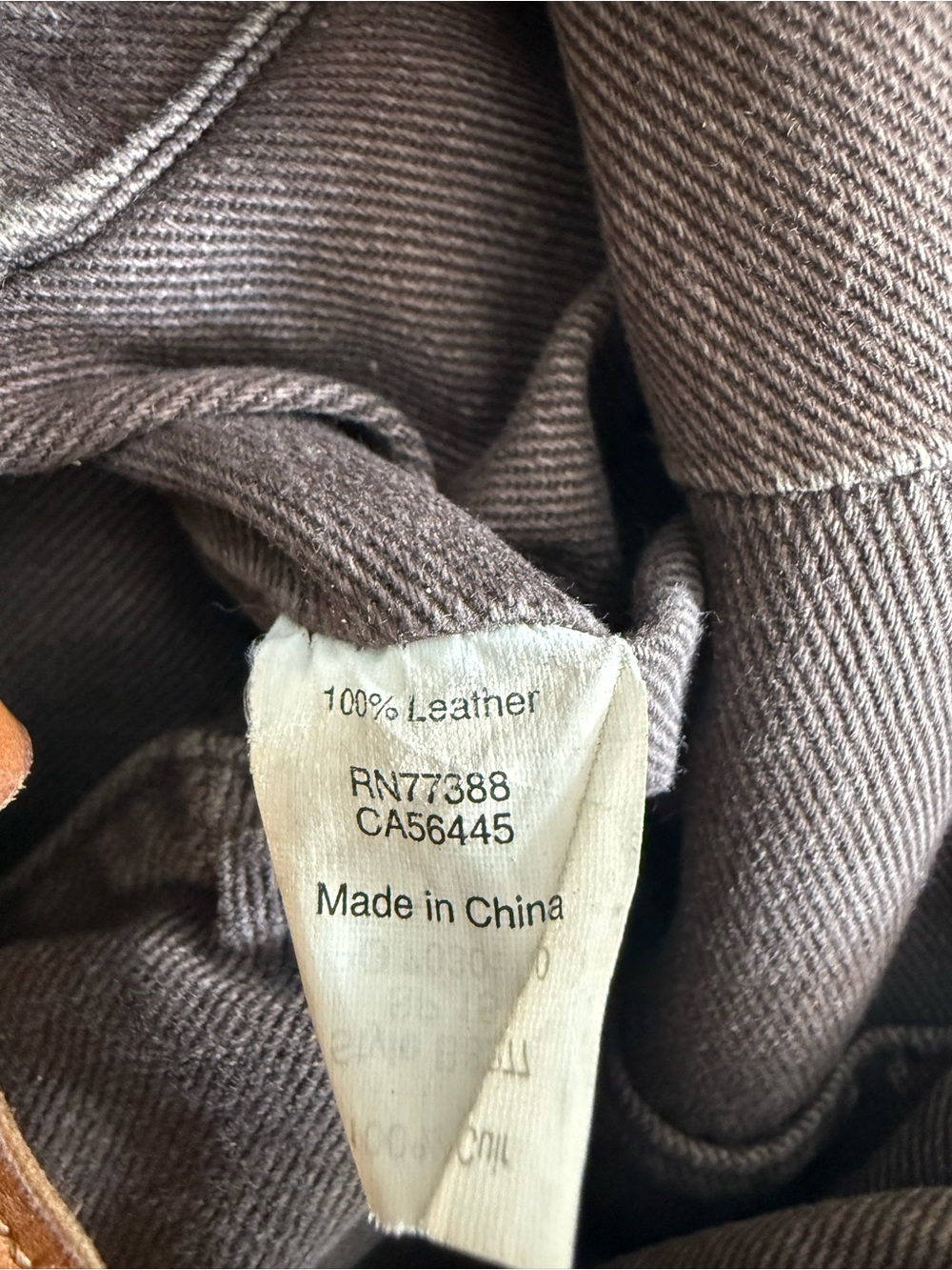 Madewell Tan Brown Leather Bucket Drawstring Bag Brown Purse Crossbody Shoulder - Picture 14 of 16